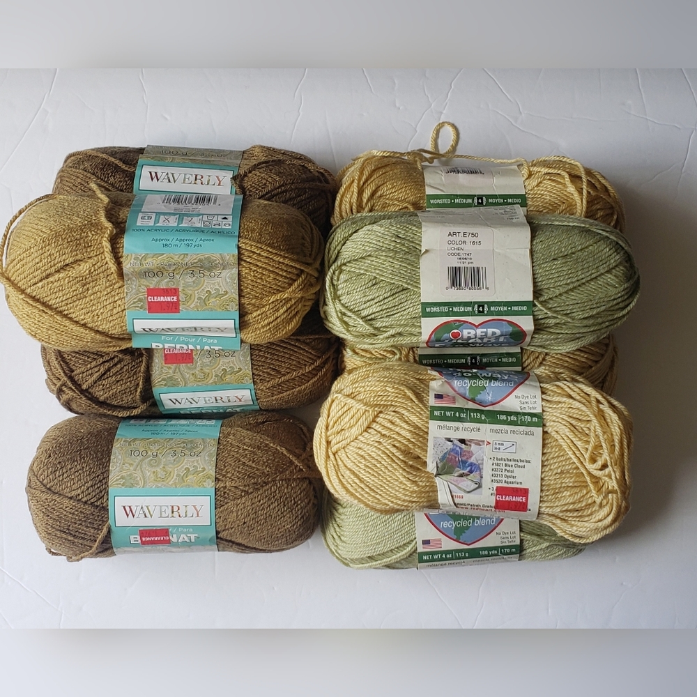 Bernat / Red Heart Yarns lot of 9